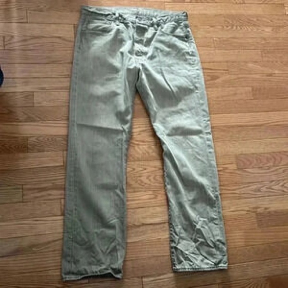 Men's Casual Straight-Leg Pants in Light Olive
